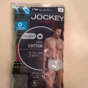 Jockey Classics 3 Full Rise Briefs NEW in package.